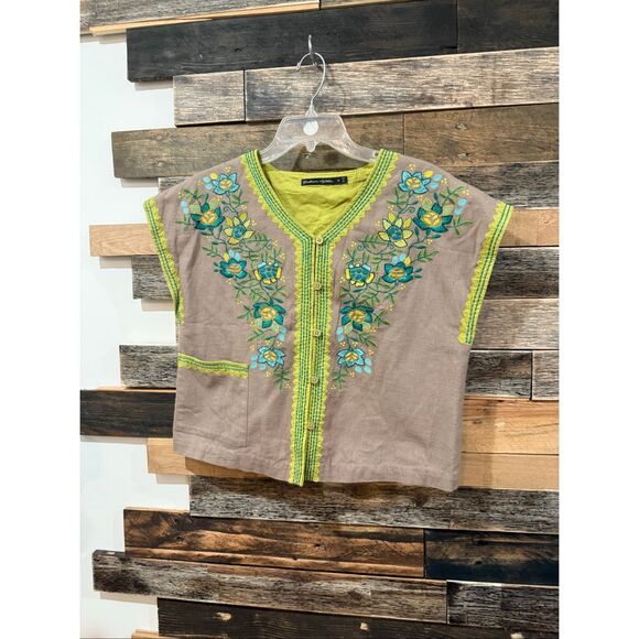 Gudrun Sjoden Jackets & Blazers - Gudrun Sjoden embroidered vest size Medium